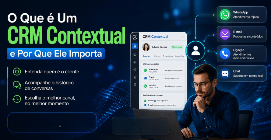 CRM contextual em atendimento inteligente e personalizado.